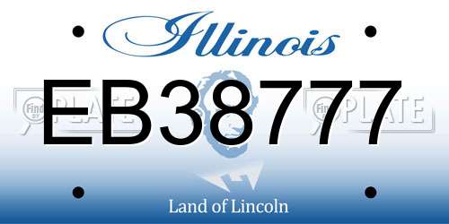 EB38777 Illinois License Plate