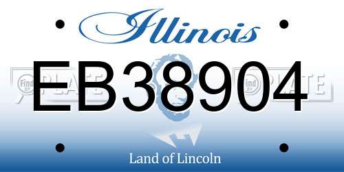 EB38904 Illinois License Plate