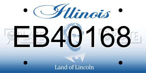 EB40168 Illinois License Plate