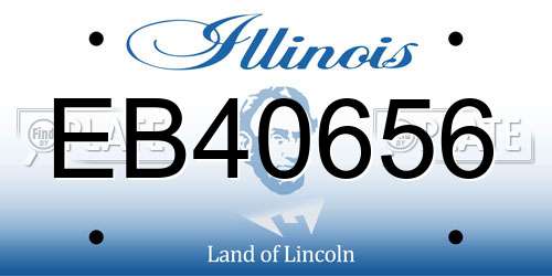 EB40656 Illinois License Plate