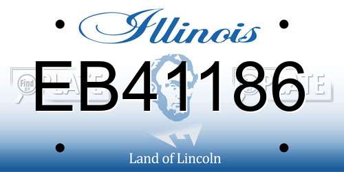 EB41186 Illinois License Plate