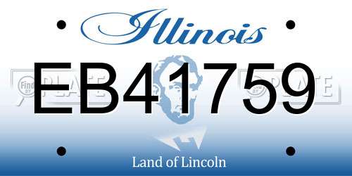 EB41759 Illinois License Plate