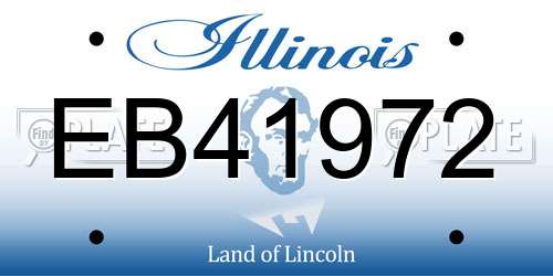 EB41972 Illinois License Plate