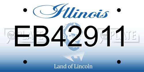 EB42911 Illinois License Plate