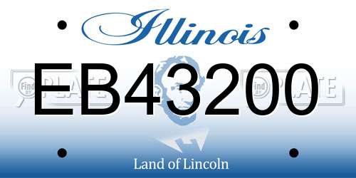 EB43200 Illinois License Plate