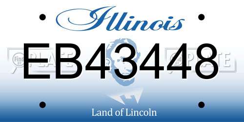 EB43448 Illinois License Plate