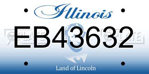 EB43632 Illinois License Plate