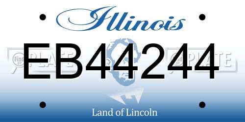 EB44244 Illinois License Plate