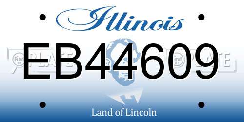 EB44609 Illinois License Plate