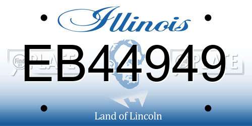 EB44949 Illinois License Plate