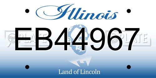 EB44967 Illinois License Plate