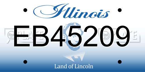 EB45209 Illinois License Plate