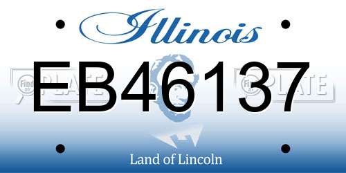 EB46137 Illinois License Plate
