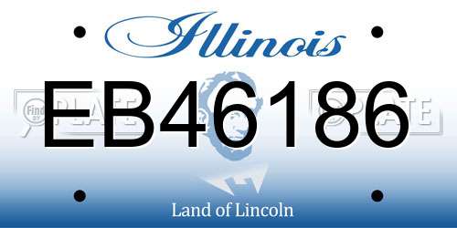 EB46186 Illinois License Plate