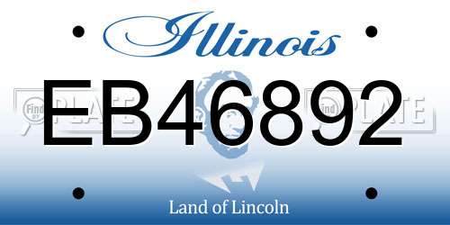 EB46892 Illinois License Plate