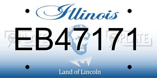 EB47171 Illinois License Plate