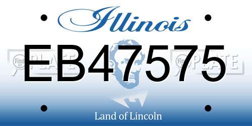 EB47575 Illinois License Plate