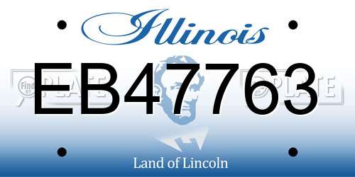 EB47763 Illinois License Plate