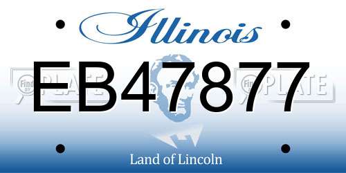 EB47877 Illinois License Plate