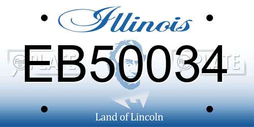 EB50034 Illinois License Plate