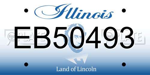 EB50493 Illinois License Plate