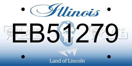 EB51279 Illinois License Plate