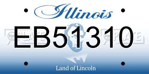 EB51310 Illinois License Plate