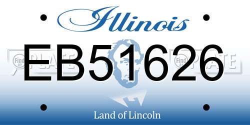 EB51626 Illinois License Plate