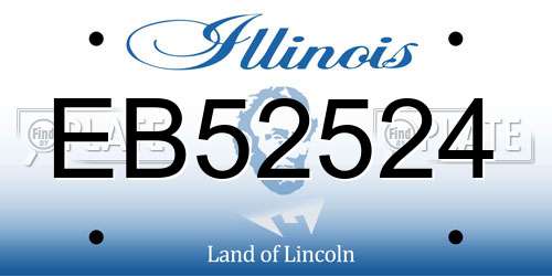 EB52524 Illinois License Plate
