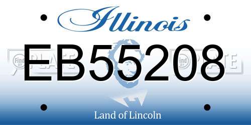 EB55208 Illinois License Plate