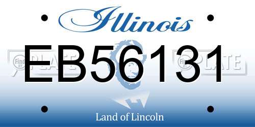 EB56131 Illinois License Plate