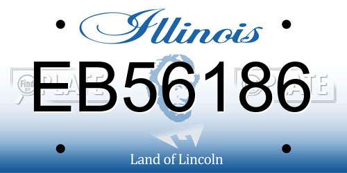 EB56186 Illinois License Plate