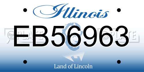 EB56963 Illinois License Plate