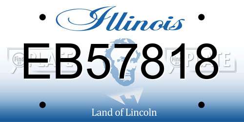 EB57818 Illinois License Plate