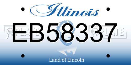 EB58337 Illinois License Plate