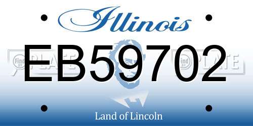 EB59702 Illinois License Plate