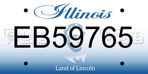EB59765 Illinois License Plate