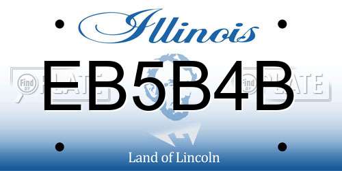 EB5B4B Illinois License Plate