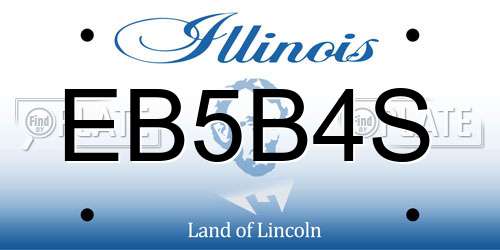 EB5B4S Illinois License Plate