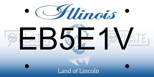 EB5E1V Illinois License Plate