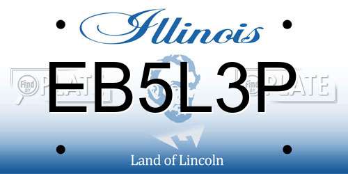 EB5L3P Illinois License Plate