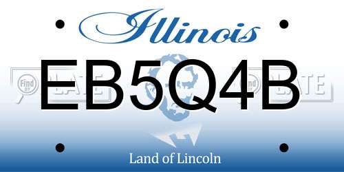 EB5Q4B Illinois License Plate