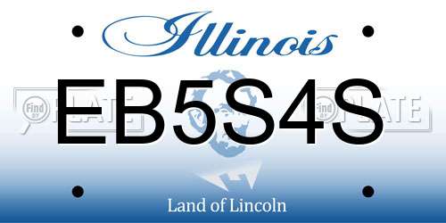 EB5S4S Illinois License Plate