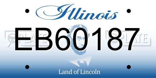 EB60187 Illinois License Plate
