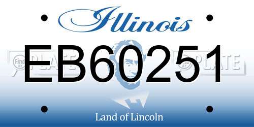 EB60251 Illinois License Plate