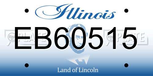 EB60515 Illinois License Plate