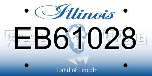 EB61028 Illinois License Plate