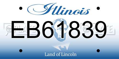 EB61839 Illinois License Plate