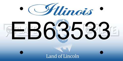 EB63533 Illinois License Plate