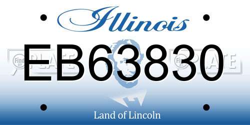 EB63830 Illinois License Plate